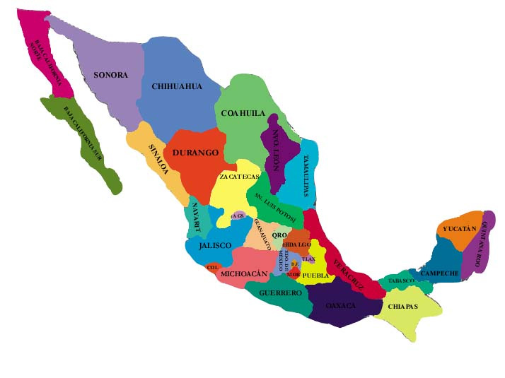 republica mexicana mapa